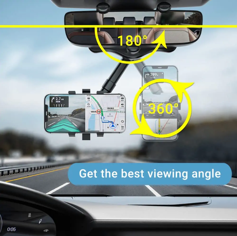 Supporto auto per smartphone con rotazione a 360 gradi