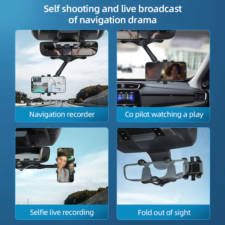 Supporto auto per smartphone con rotazione a 360 gradi