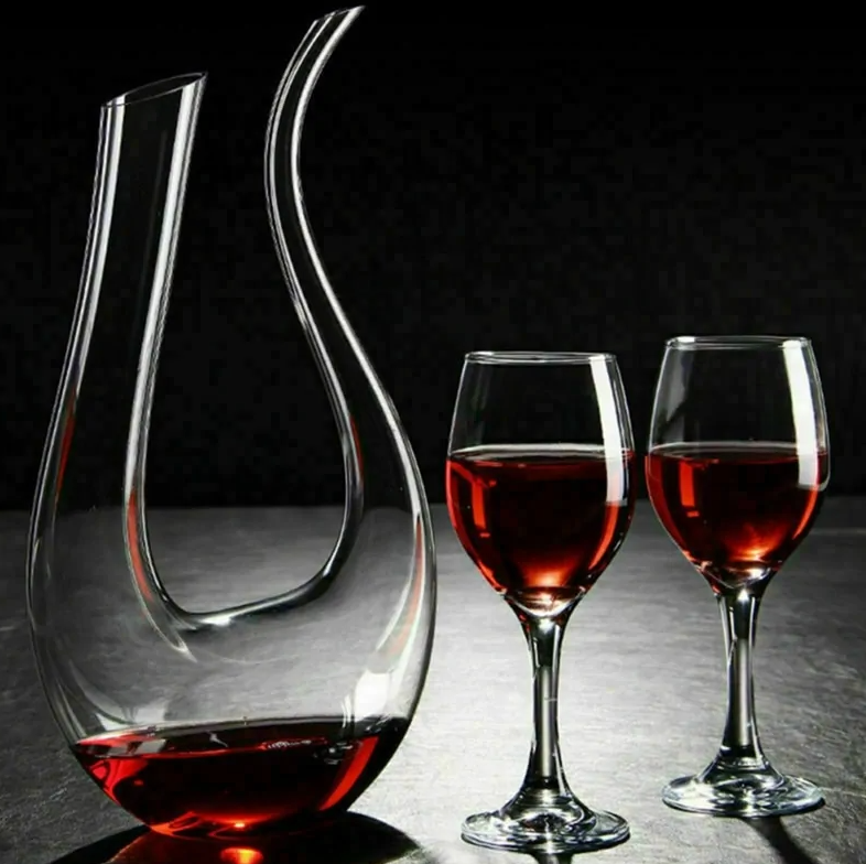 Decanter per vino a U in cristallo da 1500 ml