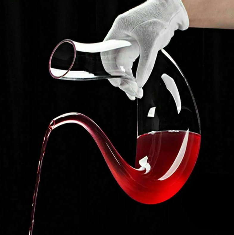 Decanter per vino a U in cristallo da 1500 ml