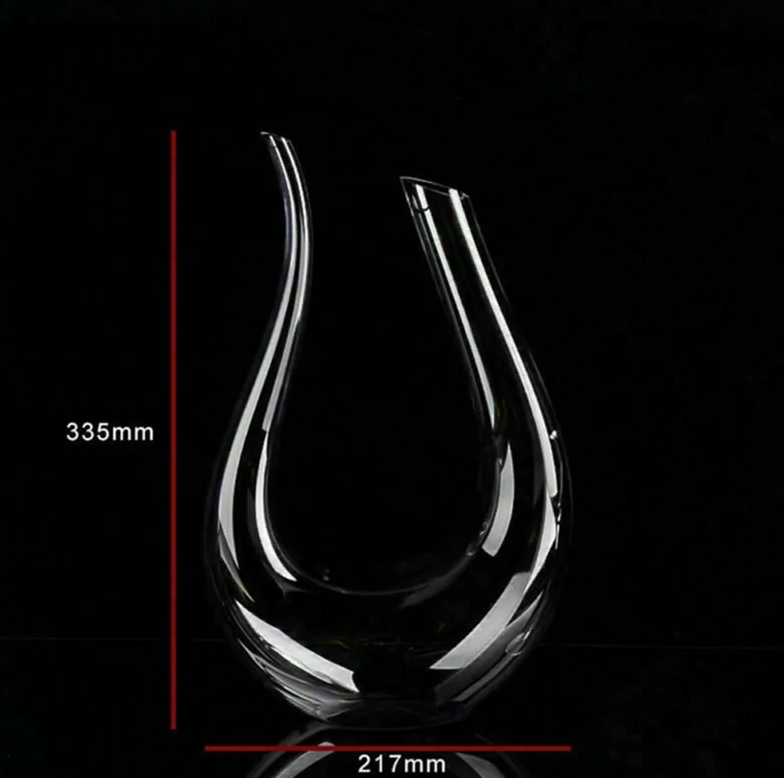 Decanter per vino a U in cristallo da 1500 ml